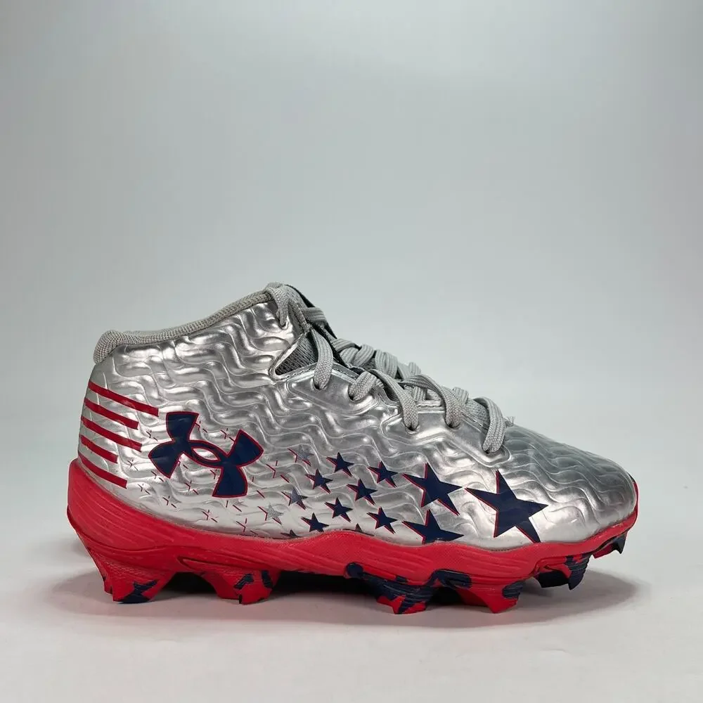 Under Armour Spotlight Franchise Jr. RM Metallic Silver 3028226-099 Youth Sz 2Y